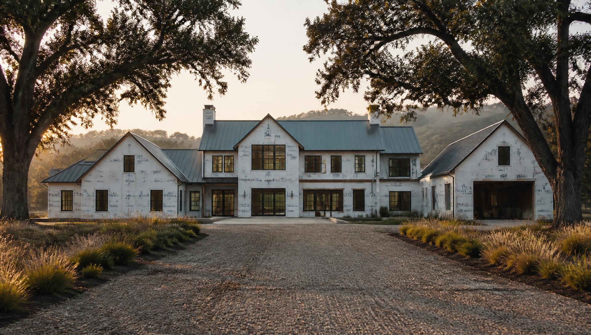 Exterior Shell — the same property as it becomes a finished custom home